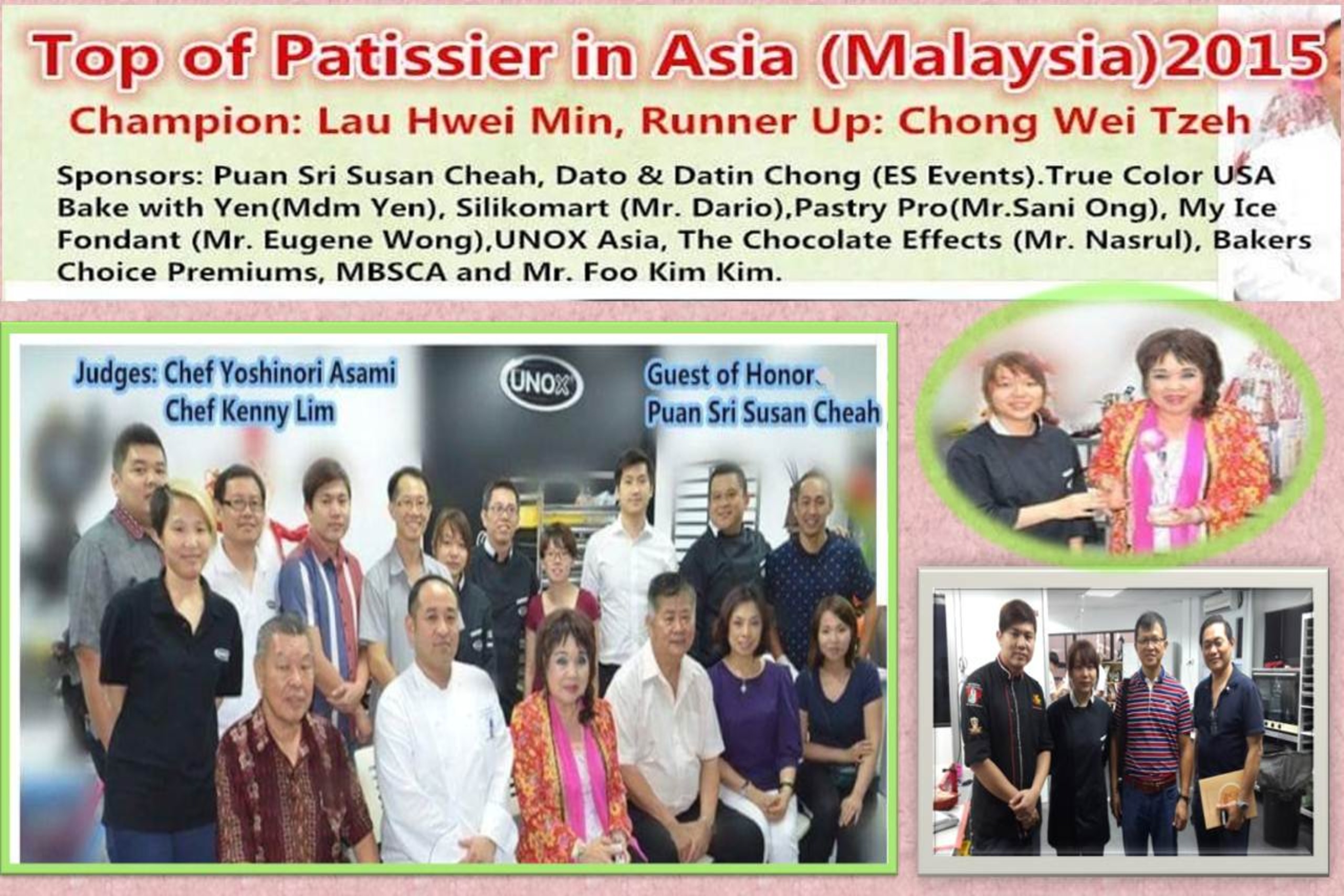 Champion of Top Patissier in Asia (Malaysia) 2015 Competition