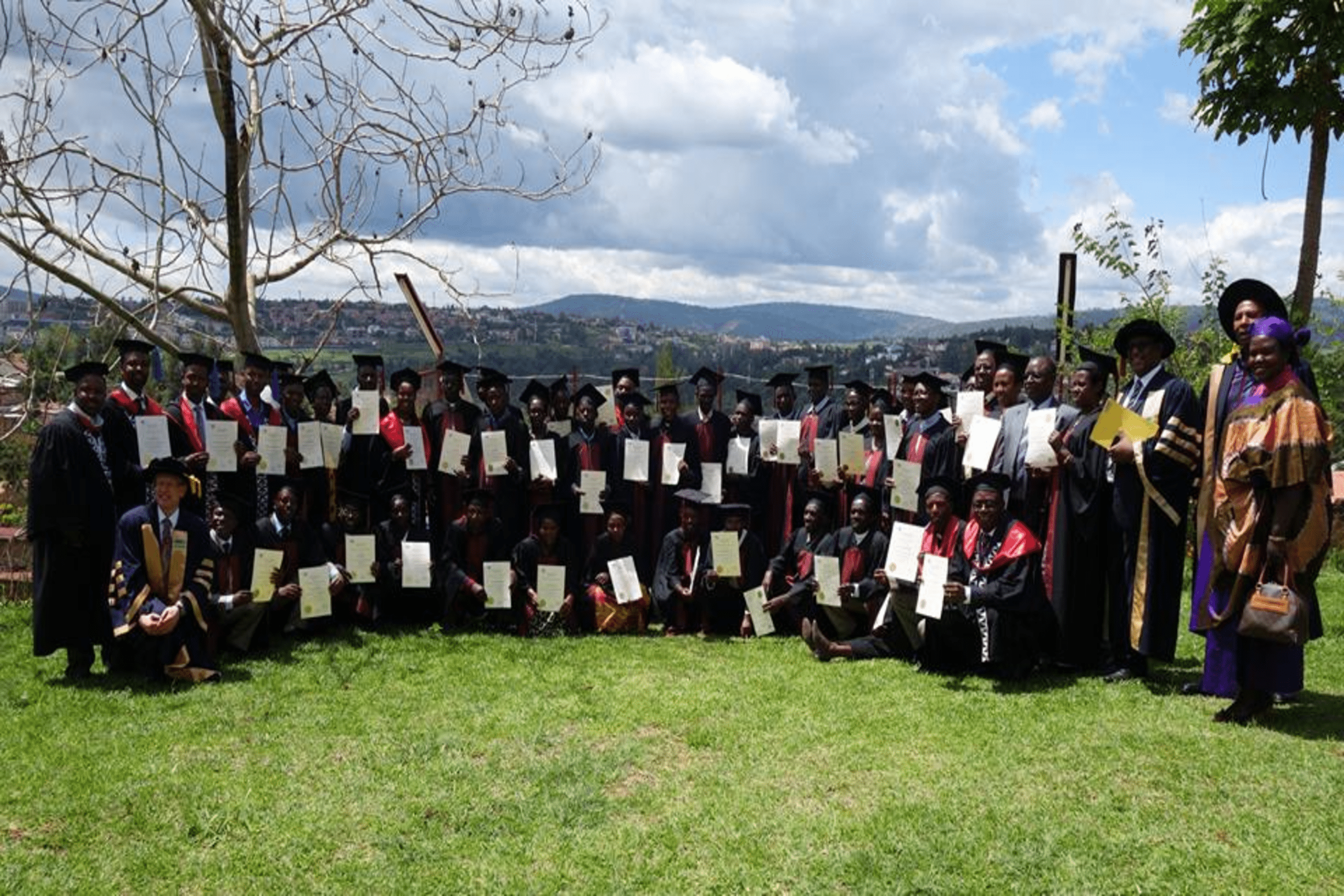 Celebrating in Kigali with graduates from all parts of Rwanda